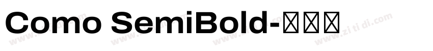 Como SemiBold字体转换